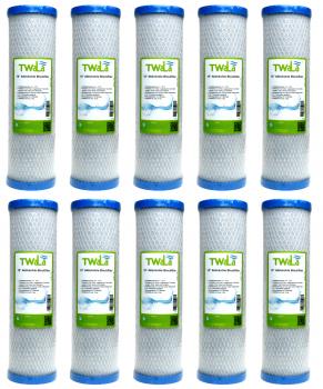 Set 10x TWaLa 10µm Aktivkohleblock Trinkwasser Filter 10 Zoll Wasserfilter