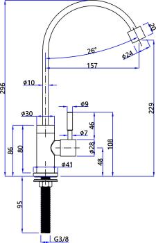 Preview: Wasserhahn Novara für Wirbler