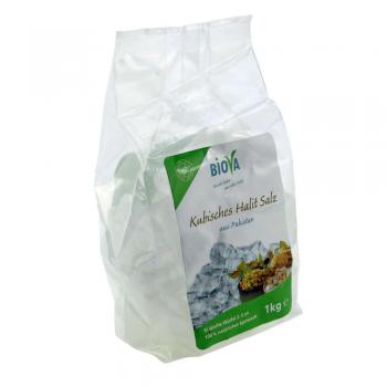 Biova Kubisches Halitsalz 1 kg mineralienreich