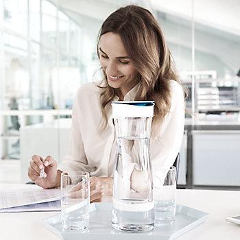 Brita Mind fill&serve Wasserfilterkaraffe Aktivkohlefilter grau