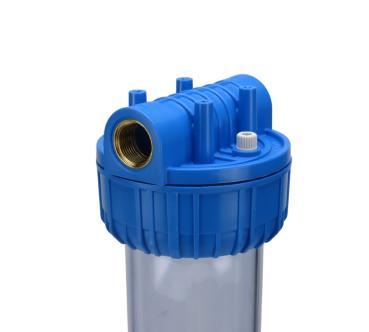 Preview: 20" Slimline Hauswasser Filtergehäuse 3/4" IG mit Entlüftung