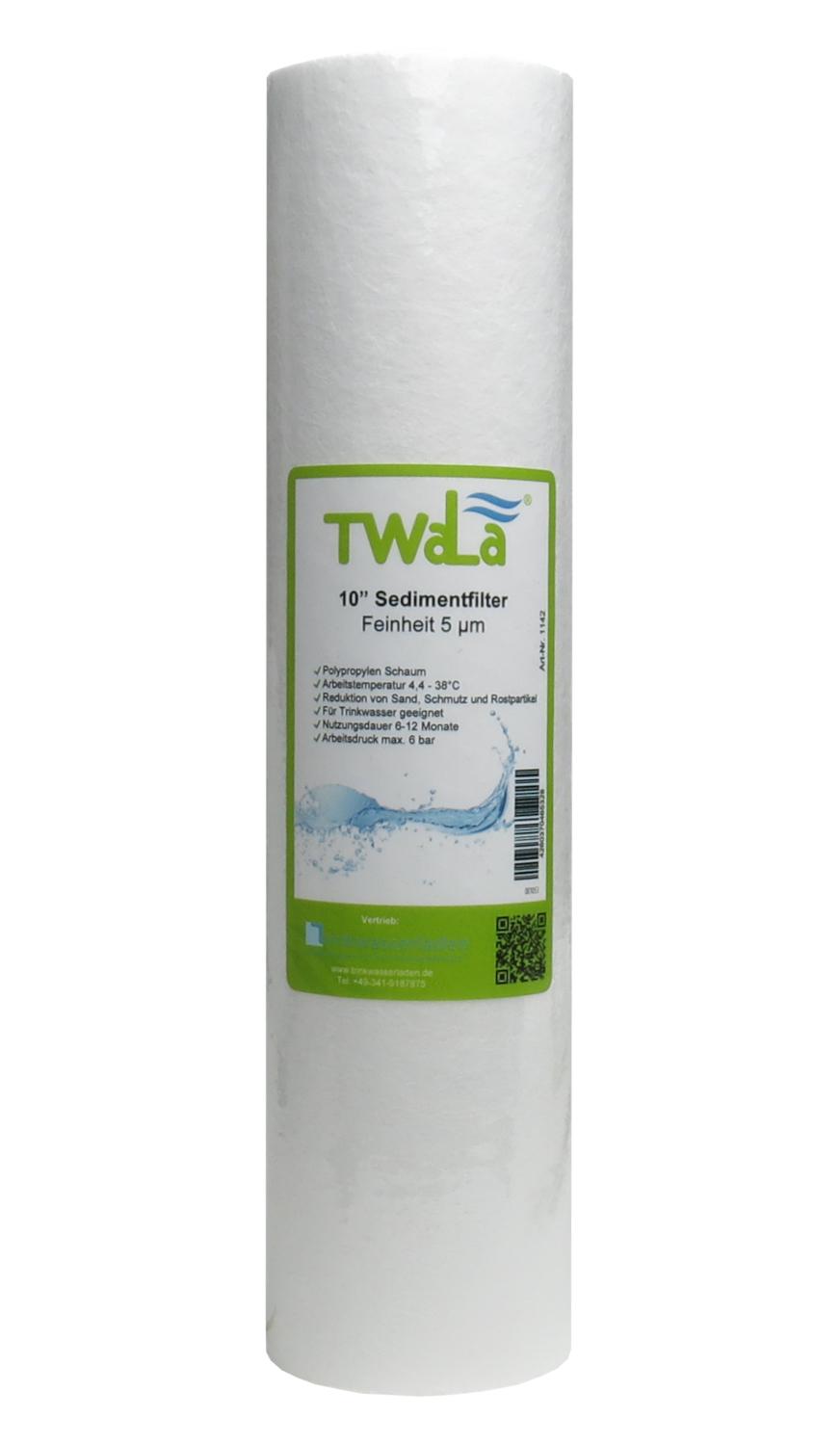 Set 6x TWaLa 5µm Sediment Vorfilter Grobfilter Wasserfilter 10 Zoll