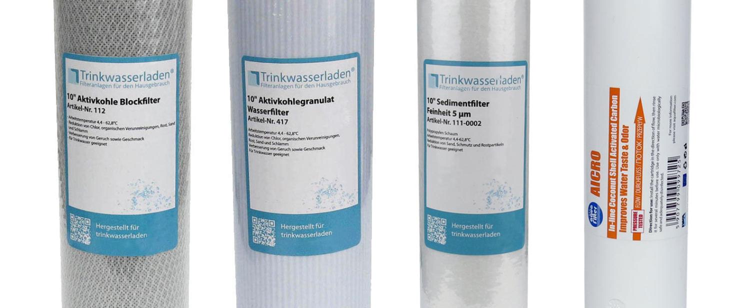10 Zoll 4-tlg Ersatzfilter Osmose RO Sediment Aktivkohle