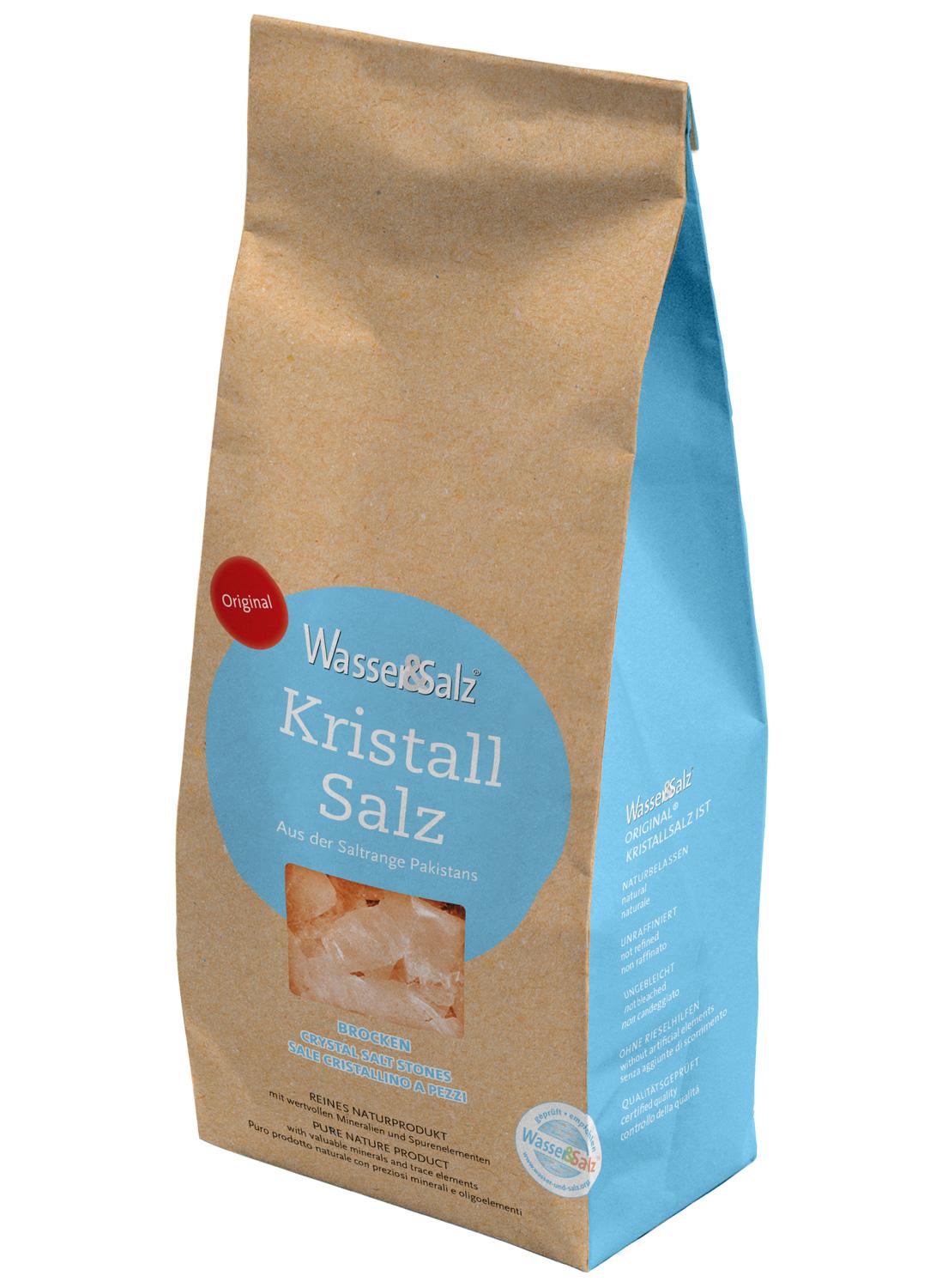 Punjab Kristallsalz Brocken 1kg Original Wasser&Salz