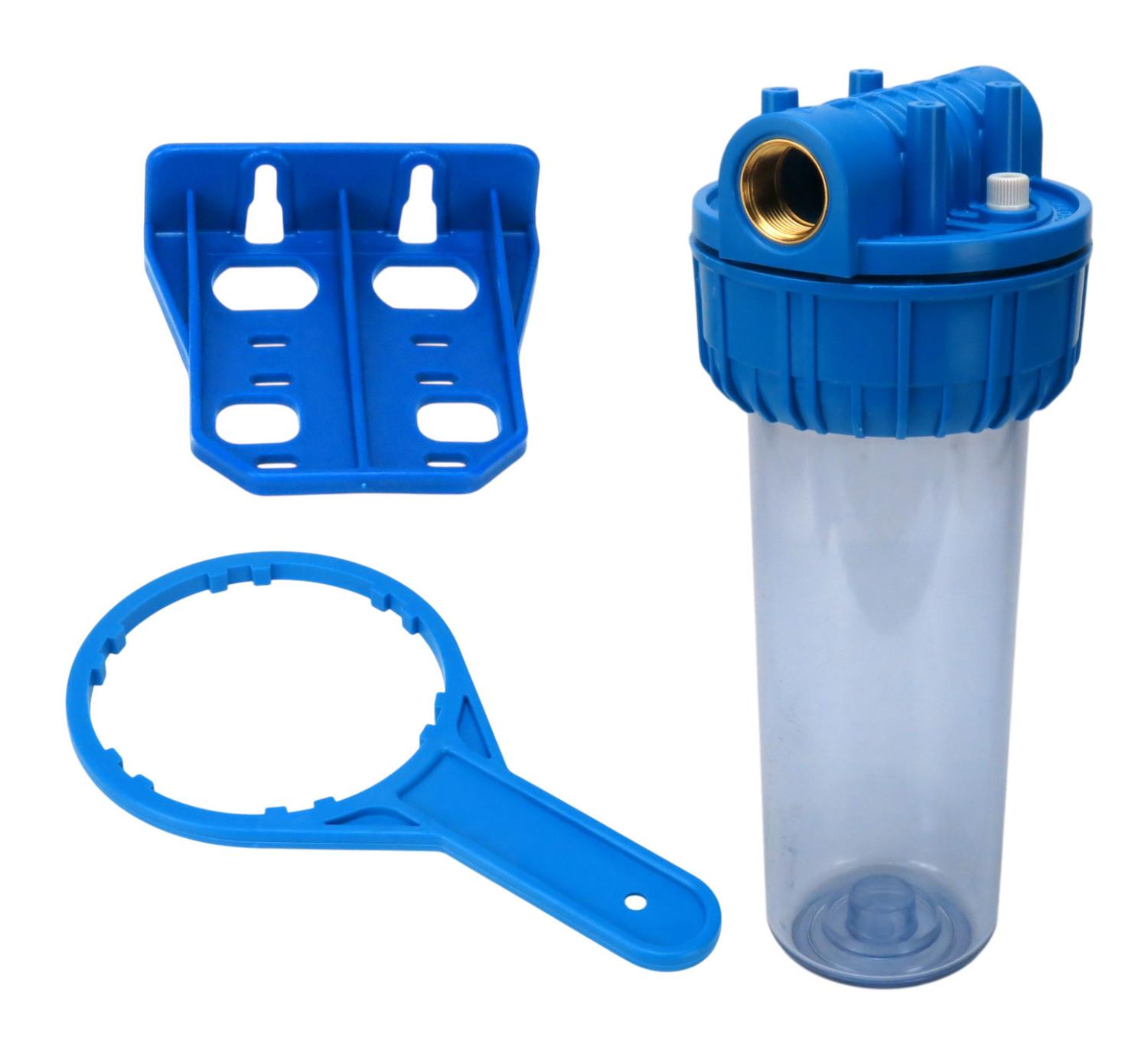 Wasserfiltergehäuse 10 Zoll 3-teilig 1/2 3/4 1"