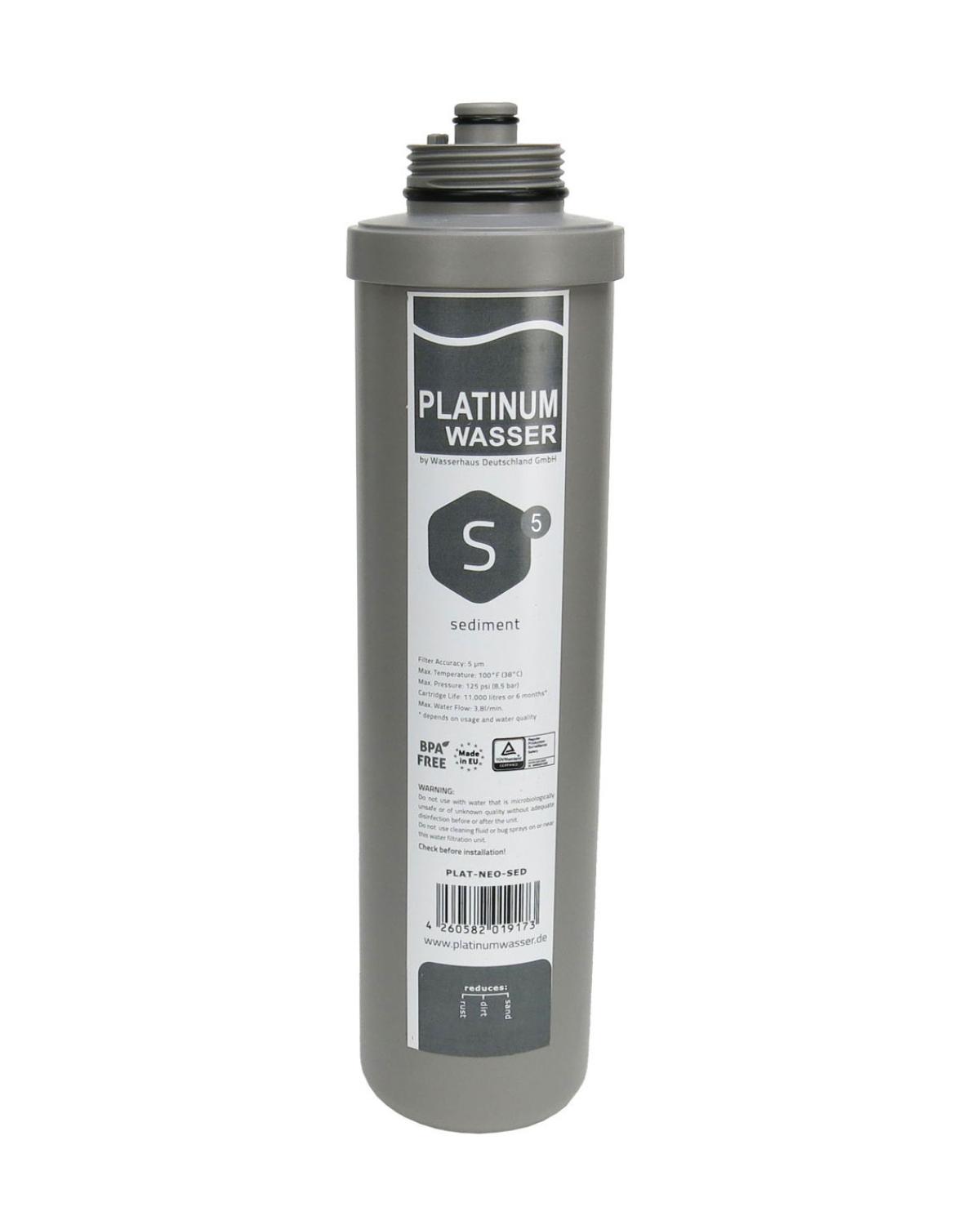 Platinumwasser NEO Sediment 5 µm Cartridge