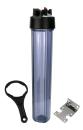 20" Slimline Hauswasser Filtergehäuse 3/4" IG mit Entlüftung